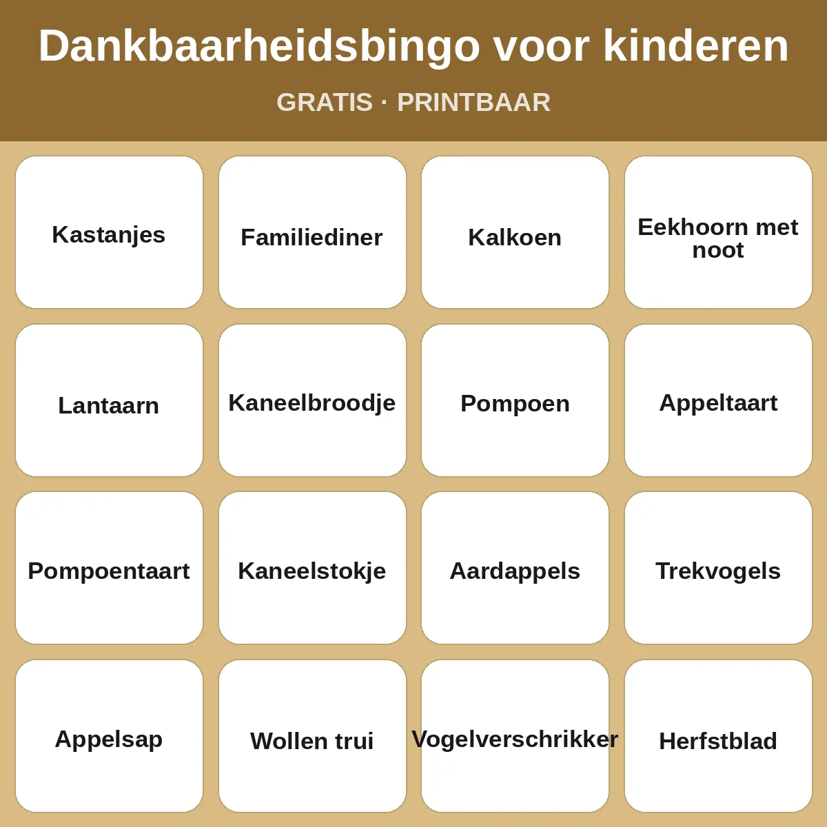 Dankbaarheidsbingo voor kinderen – gratis bingo om te printen voor kinderen