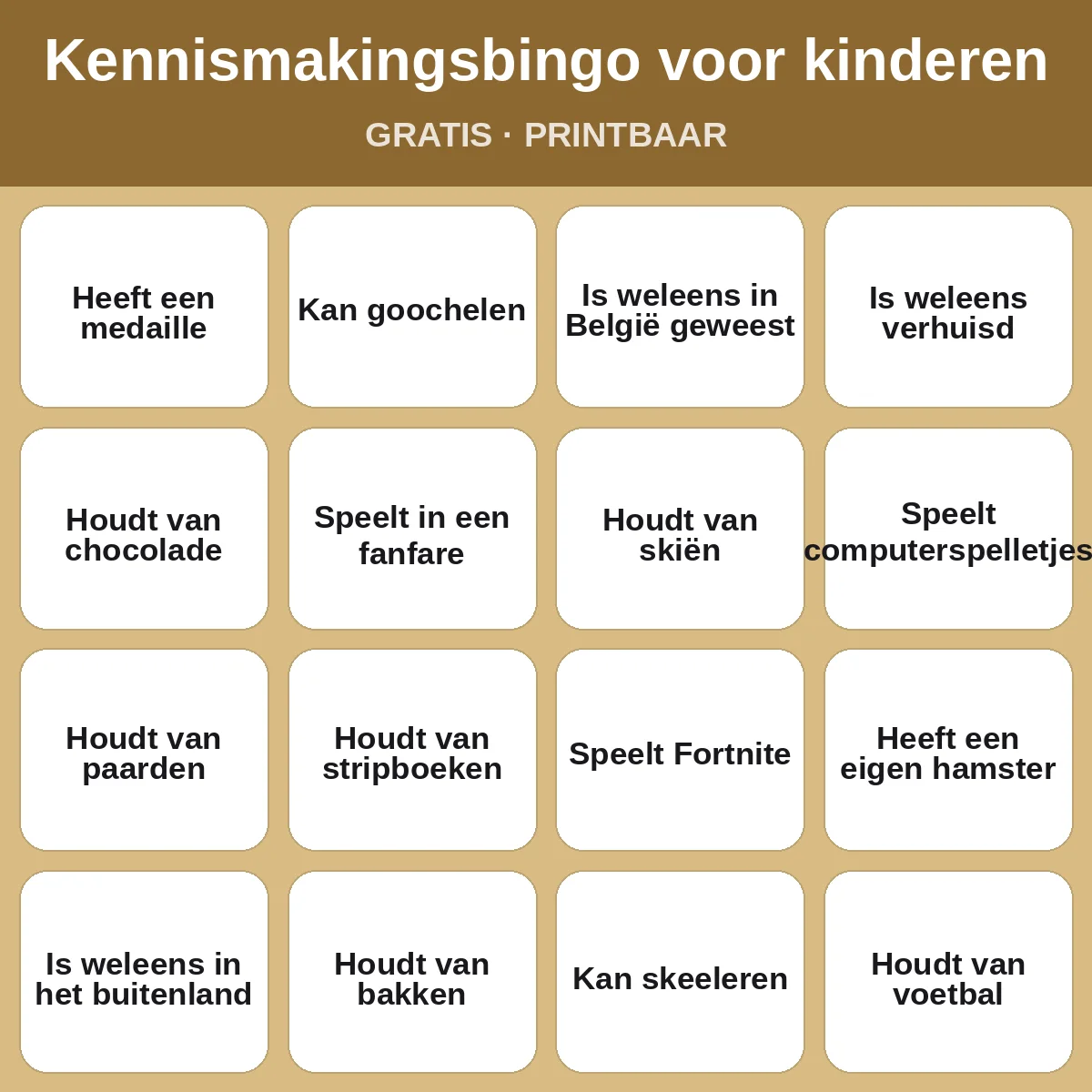 Kennismakingsbingo voor kinderen – gratis bingo om te printen voor kinderen