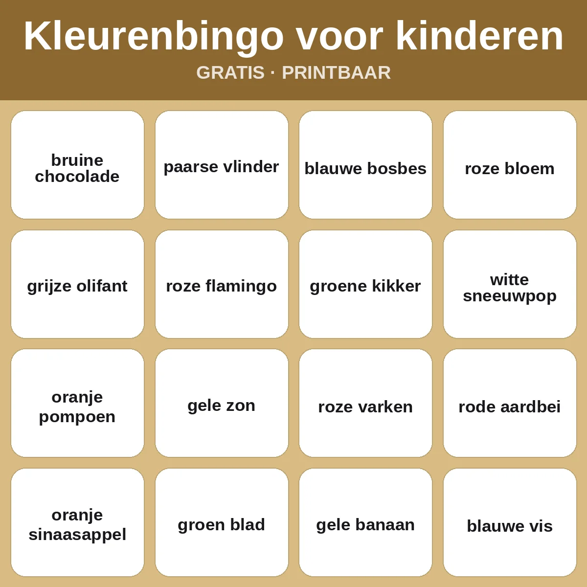 Kleurenbingo voor kinderen – gratis bingo om te printen voor kinderen