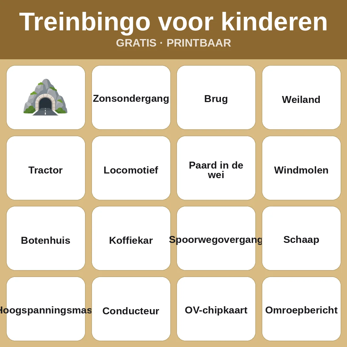 Treinbingo voor kinderen – gratis bingo om te printen voor kinderen