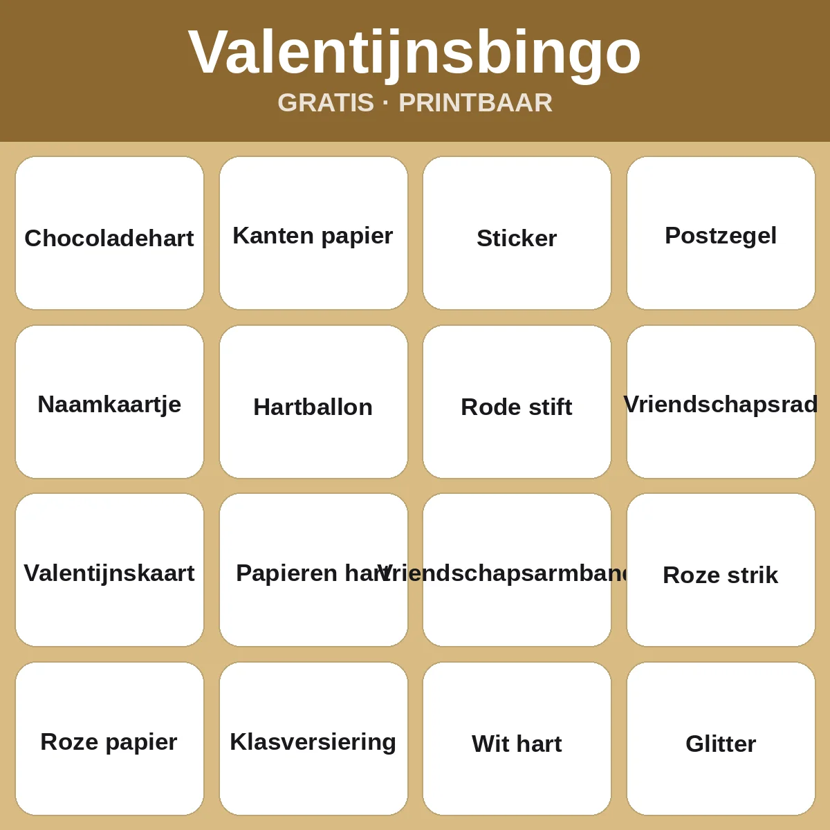 Valentijnsbingo – gratis bingo om te printen voor kinderen