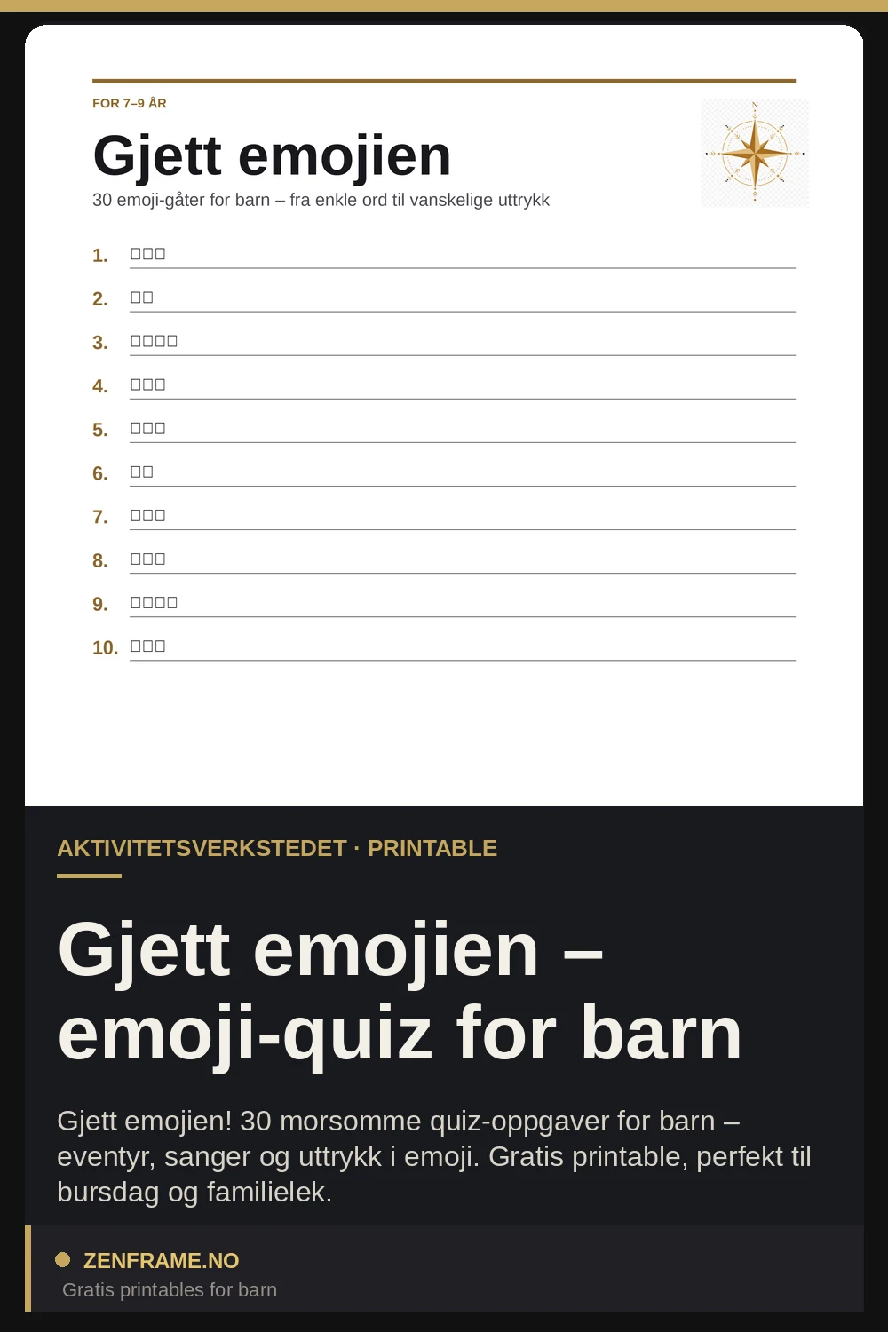 Indovina l'emoji – quiz emoji per bambini — Zenframe