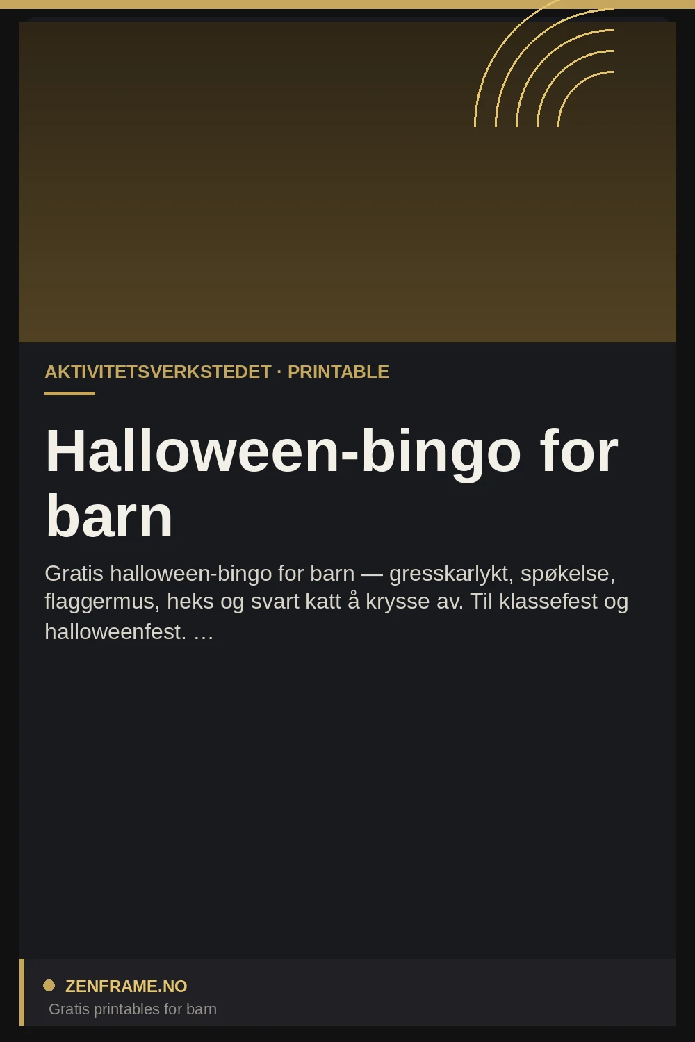 Halloween-Bingo für Kinder — kostenloser Ausdruck von Zenframe