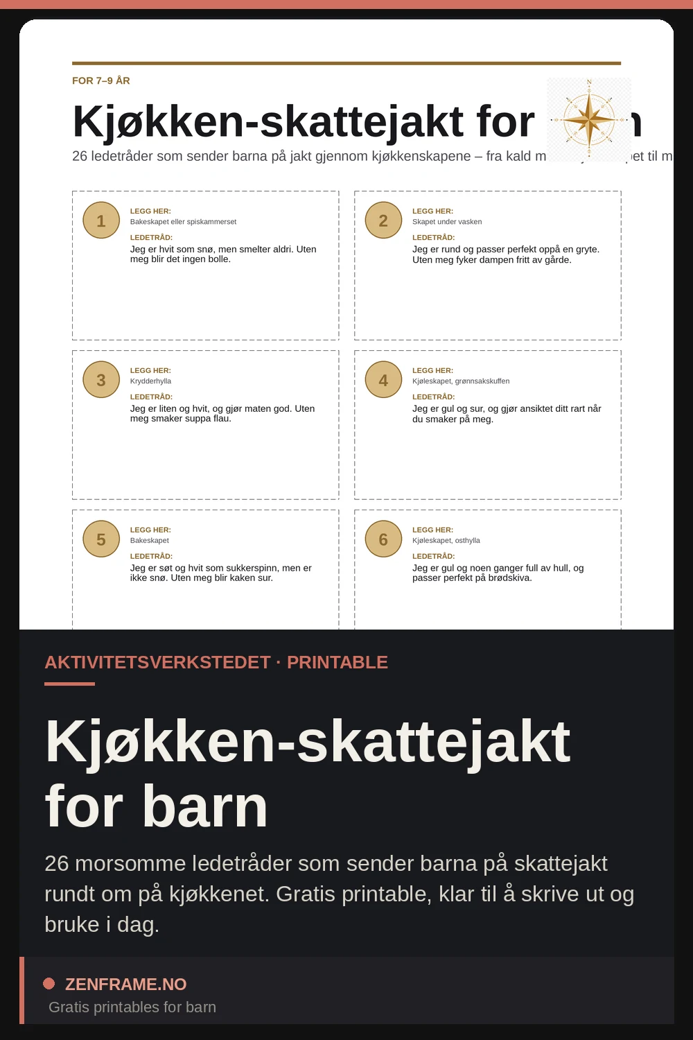 Köksskattjakt för barn — Zenframe