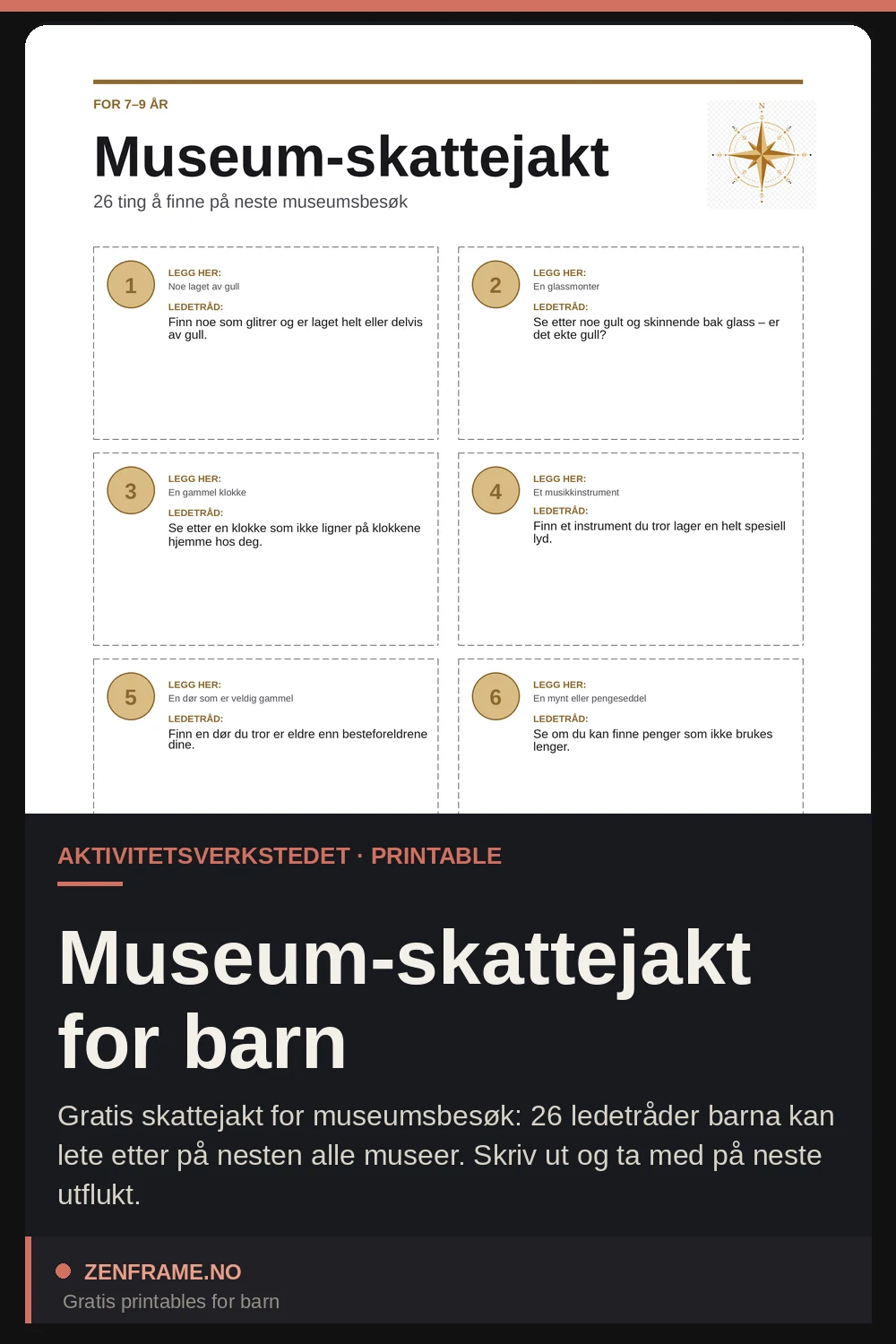 Museums-Schnitzeljagd für Kinder — Zenframe