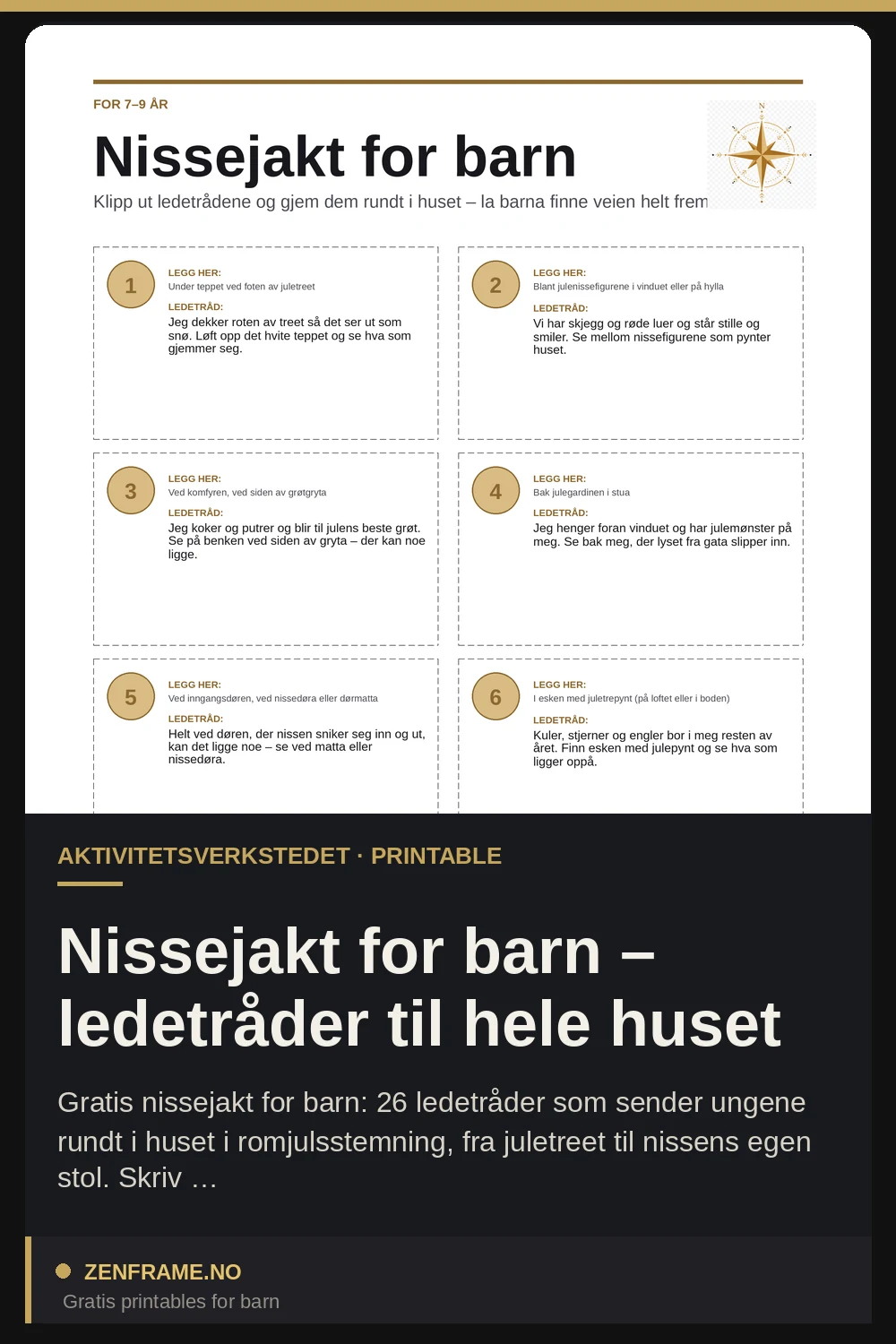 Tomtejakt för barn – ledtrådar till hela hemmet — Zenframe