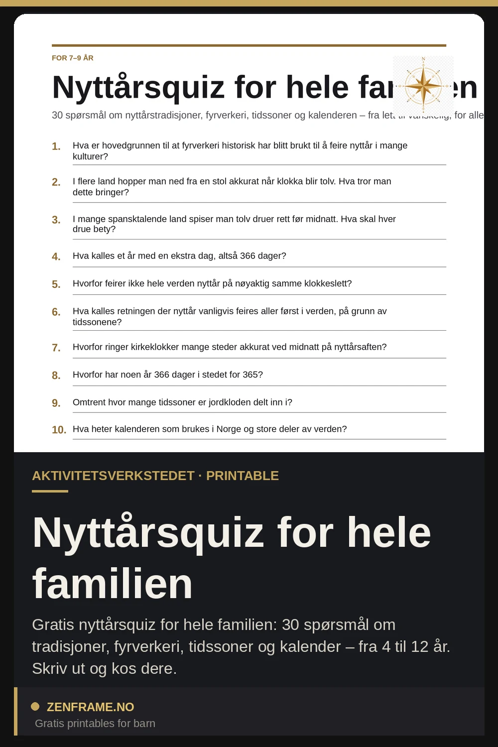 Silvester-Quiz für die Familie — Zenframe