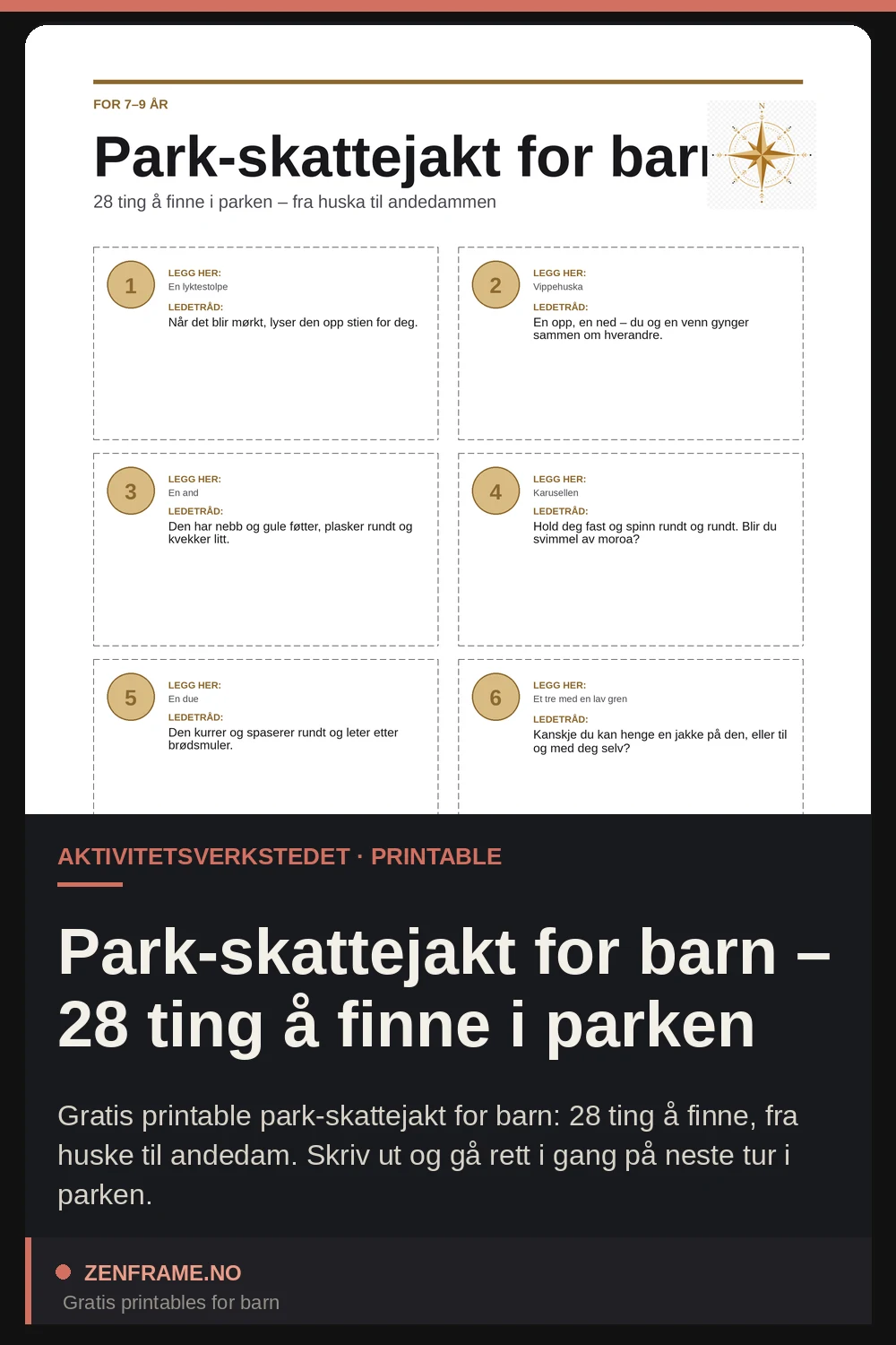 Park-Schnitzeljagd für Kinder – 28 Dinge zum Entdecken — Zenframe