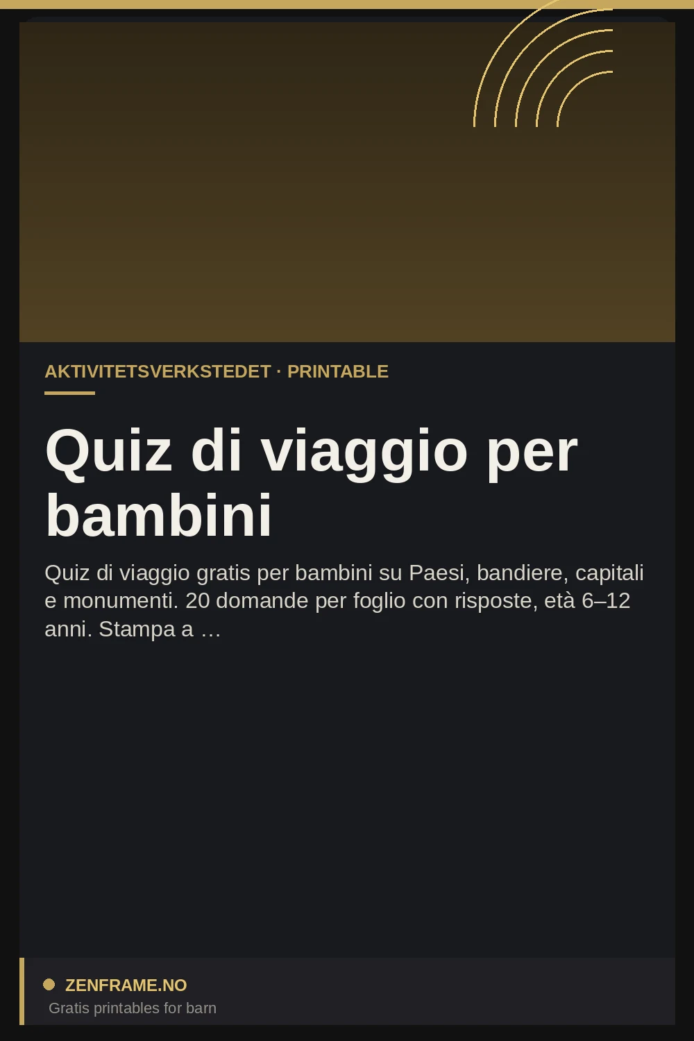 Rejsequiz til børn