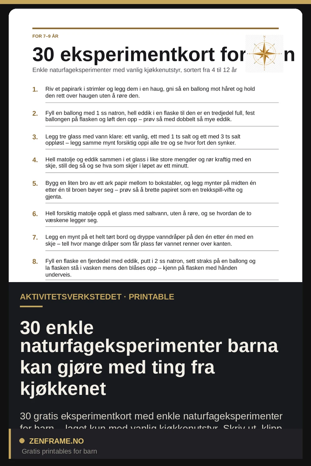 30 enkle naturfageksperimenter barna kan gjøre med ting fra kjøkkenet — Zenframe
