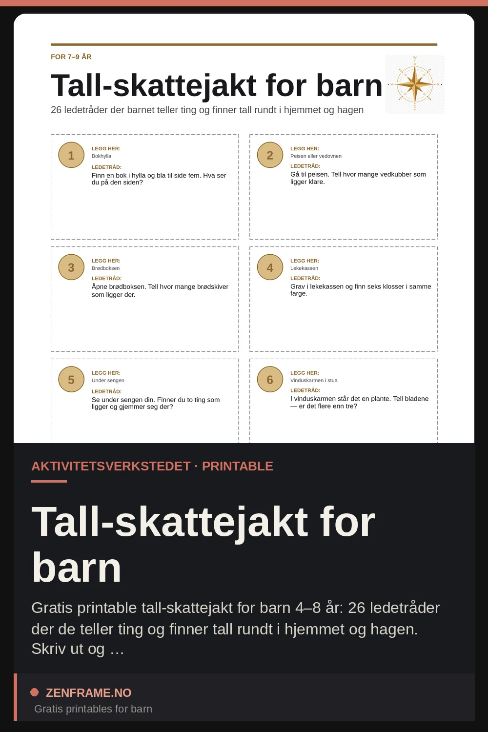 Tall-skattejakt for barn — Zenframe